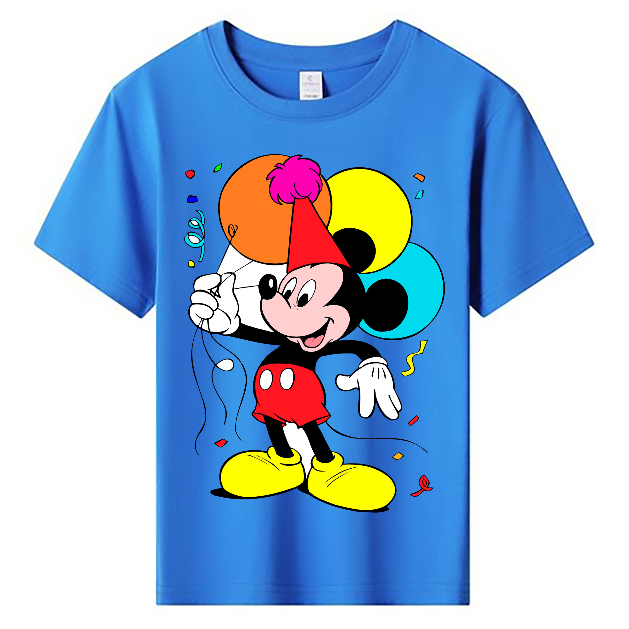 ミッキーマウス Mickey Mouse 綿100％キッズTシャツ（フロントプリント）